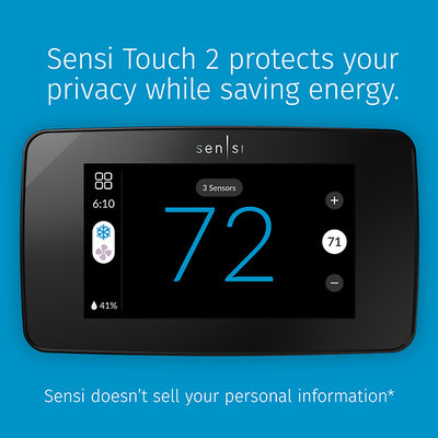 Sensi Touch 2 smart thermostat Black | Duke Energy Online Savings