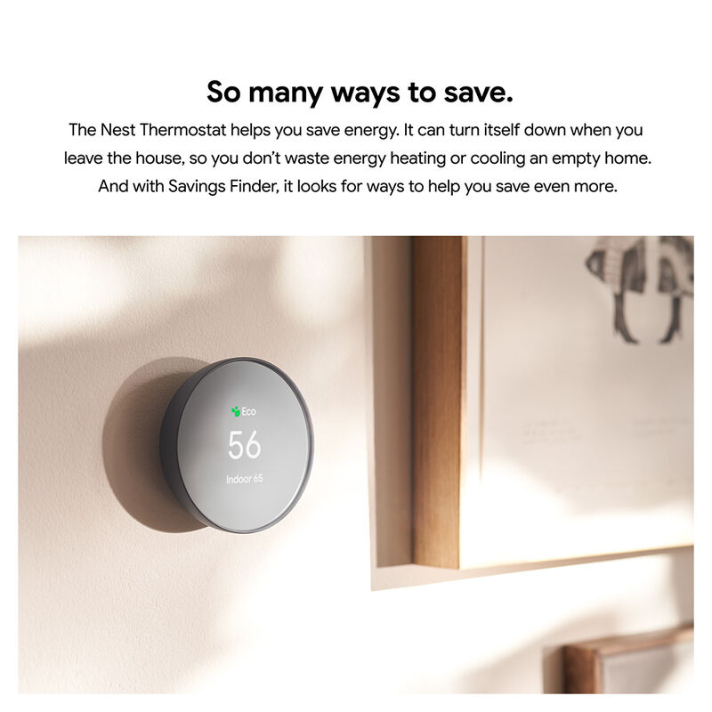 Google Nest Thermostat Charcoal